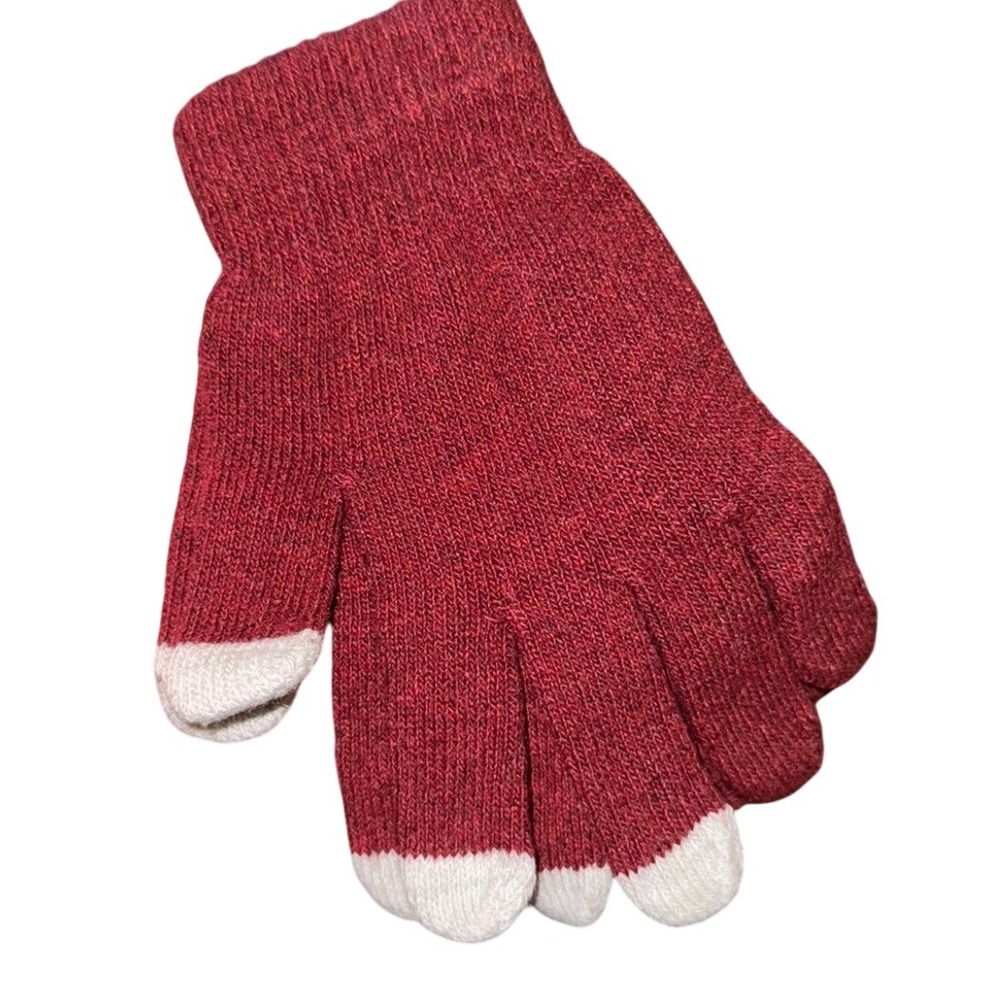 Burgundy Winter Gloves‎ Touchscreen Knit Gloves Warm Gloves
